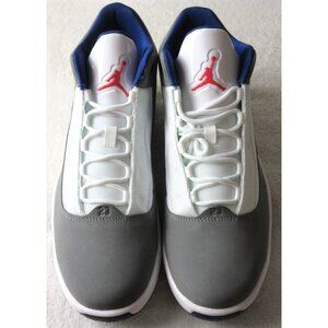 Jordan Gray and Blue Athletic Shoes with Sleek Design